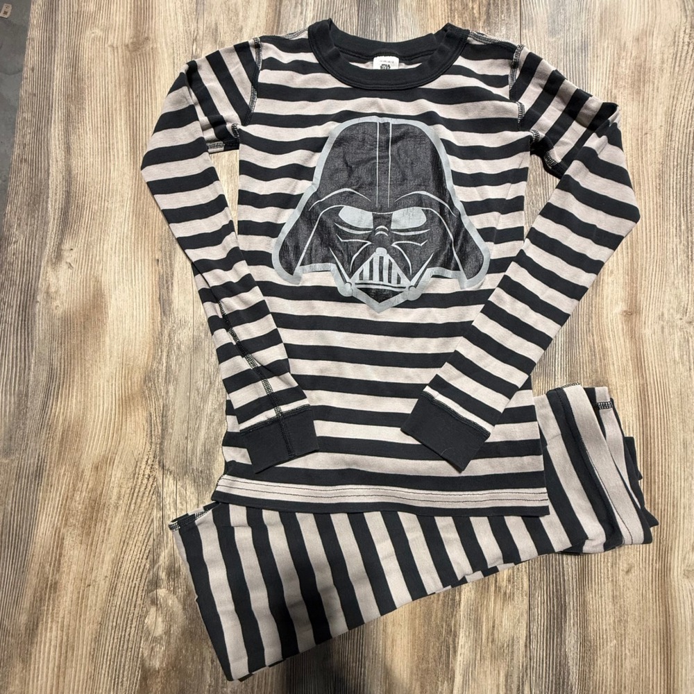 Hanna Andersson Pajama Set Black Striped Darth Vader Star Wars Playwear
